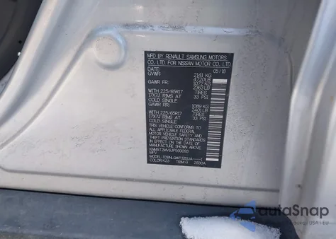 2018 Nissan Rogue Sv z USA, uszkodzony, nr VIN KNMAT2MV6JP593093